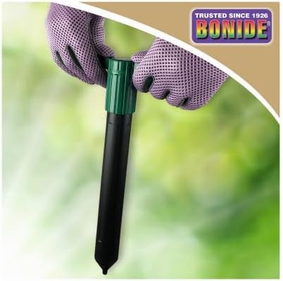 Bonide Molemax Animal Repellent Stake For Gophers and Moles, Battery Operated, Humane Repellent(No Size (Pack of 1))