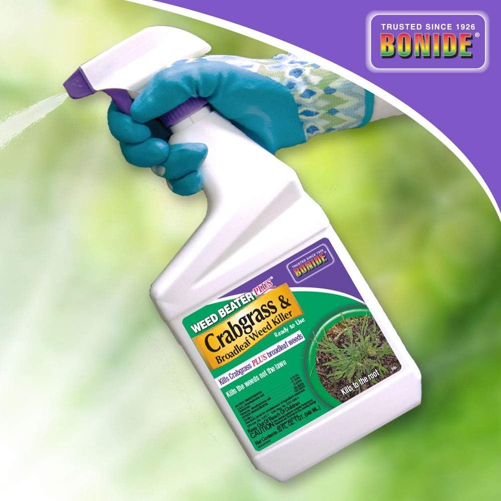 Bonide Weed Beater Plus Crabgrass & Broadleaf Weed Killer, 128 oz Ready-to-Use Spray, Fast-Acting Control for Broadleaf Weeds(Ready-To-Use)
