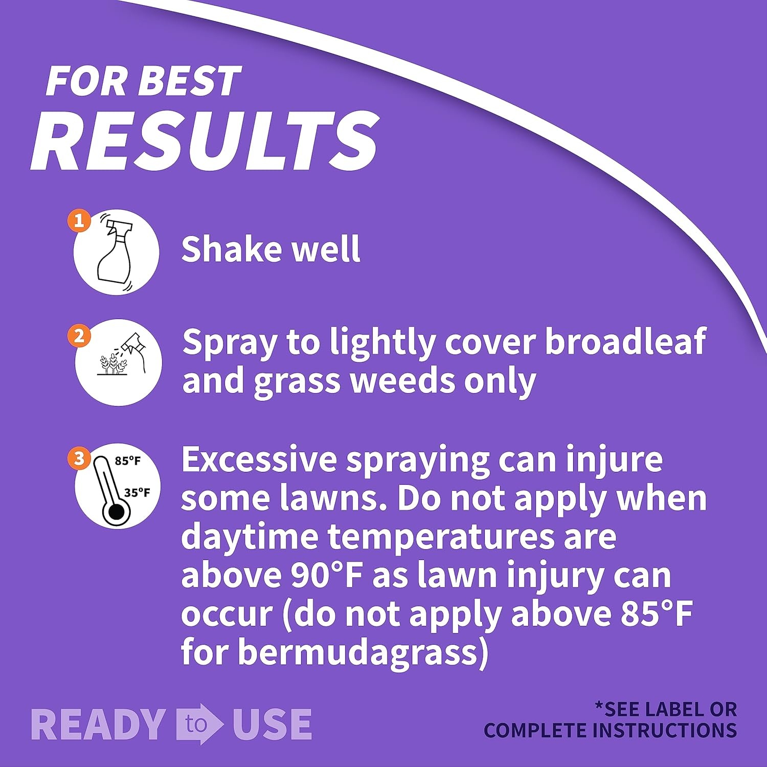 Bonide Weed Beater Plus Crabgrass & Broadleaf Weed Killer, 128 oz Ready-to-Use Spray, Fast-Acting Control for Broadleaf Weeds(Ready-To-Use)