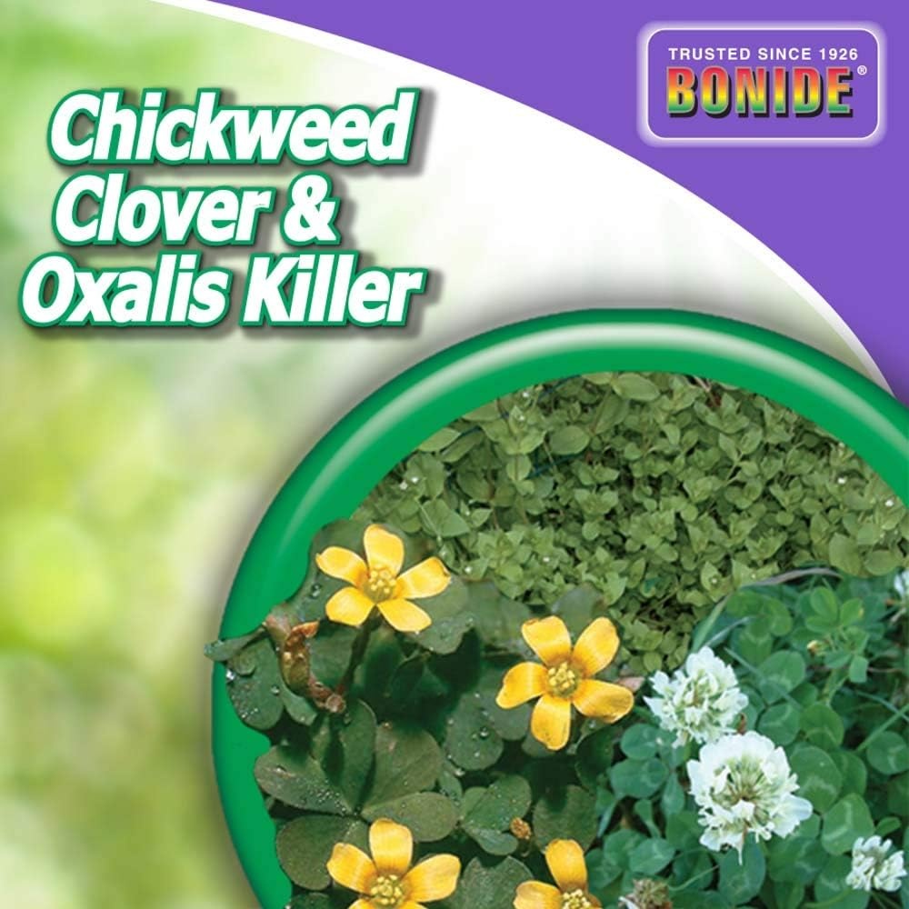 Bonide Chickweed, Clover & Oxalis Killer, 128 oz Ready-to-Use Spray, Controls Weeds & Roots without Harming Lawn
