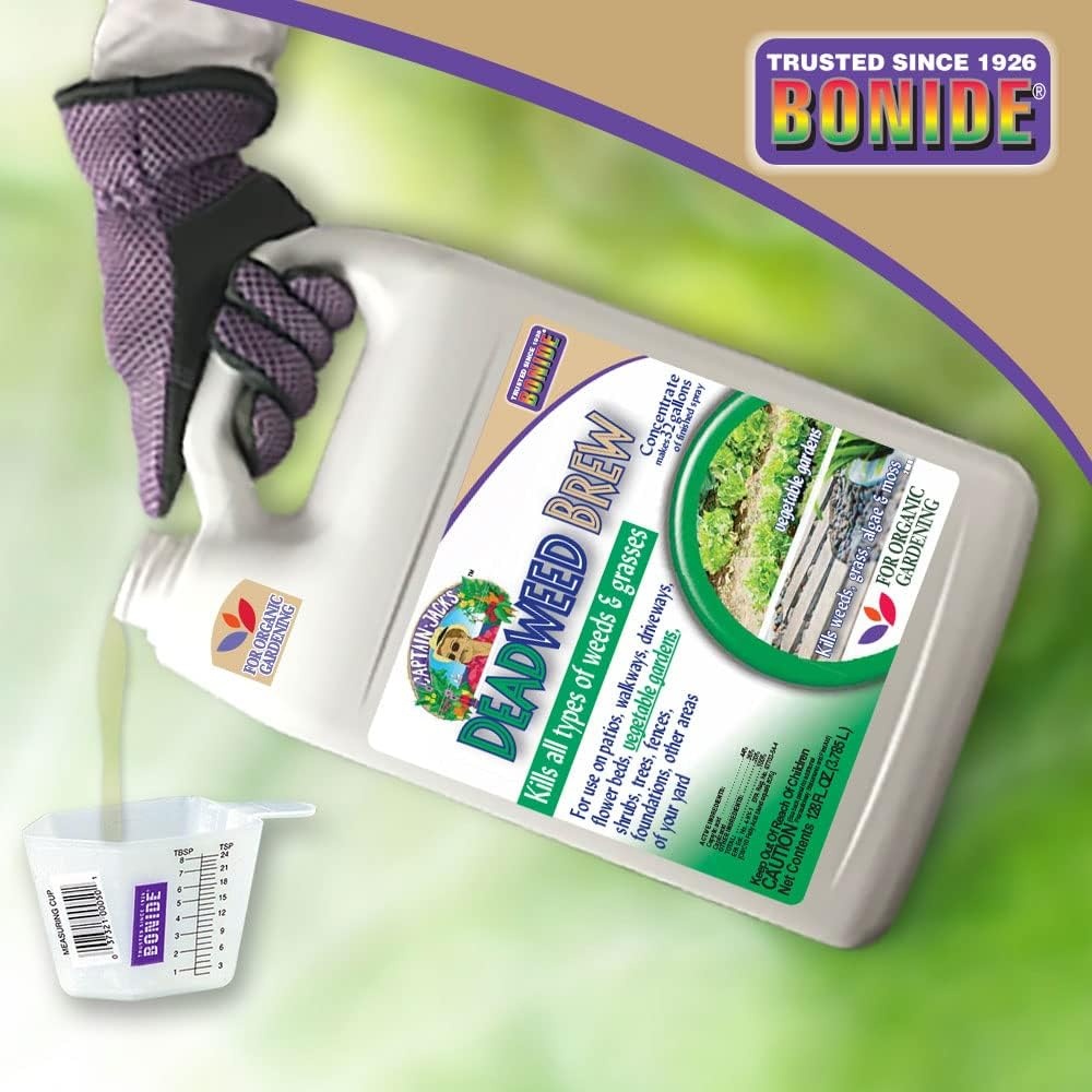 Bonide Captain Jack’s Deadweed Brew, 128 oz Concentrate for All Types of Weeds and Grasses, for Organic Home Gardening(Concentrate)