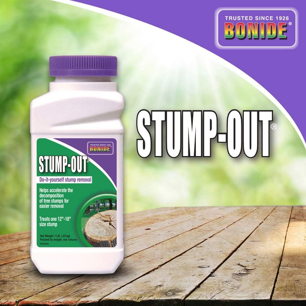 Bonide Stump-Out Granules, Do-it-Yourself At Home Stump Removal Pellets, 1 lb. Fast-Acting Formula for Outdoor Use(1 Pound)