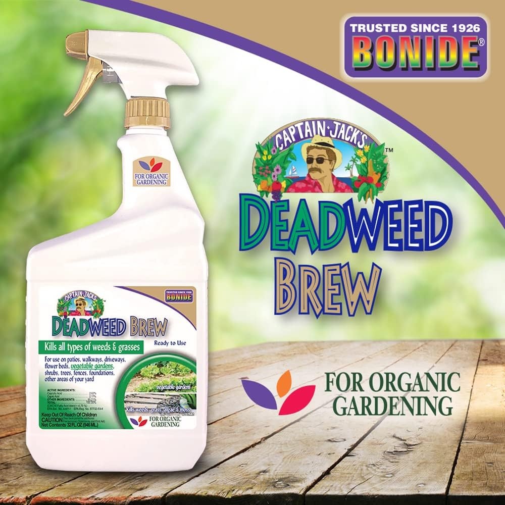 Bonide Captain Jack’s Deadweed Brew, 128 oz Ready-to-Use, Controls All Types of Weeds and Grasses, For Organic Gardening(Ready-To-Use)