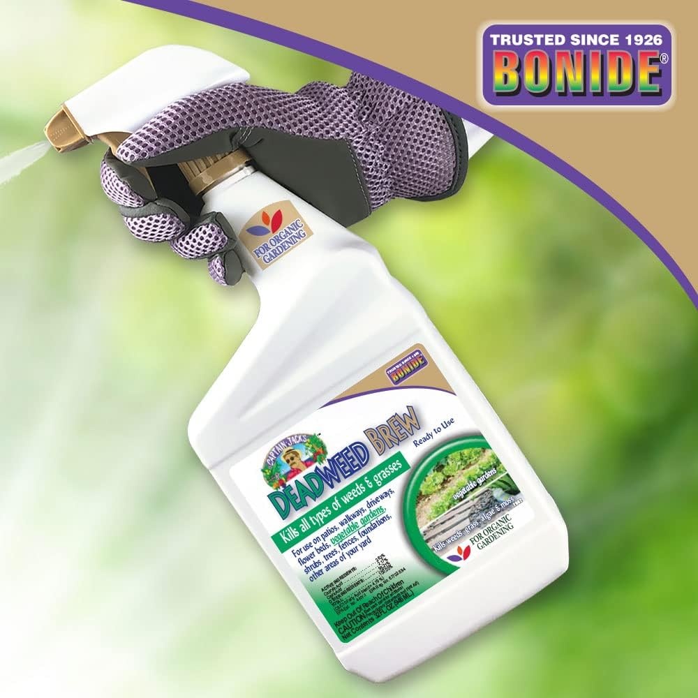 Bonide Captain Jack’s Deadweed Brew, 128 oz Ready-to-Use, Controls All Types of Weeds and Grasses, For Organic Gardening(Ready-To-Use)