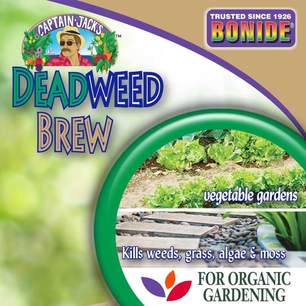 Bonide Captain Jack’s Deadweed Brew, 128 oz Ready-to-Use, Controls All Types of Weeds and Grasses, For Organic Gardening(Ready-To-Use)