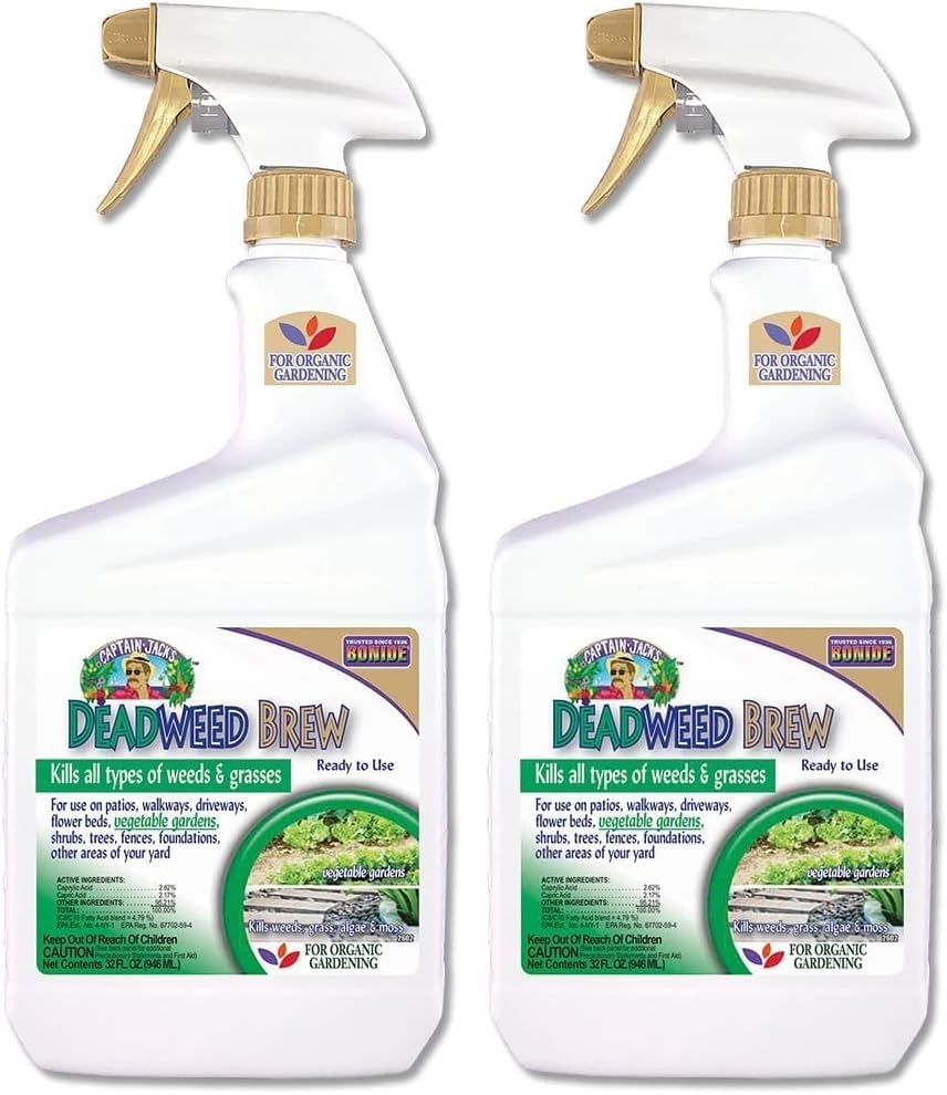 Bonide Captain Jack’s Deadweed Brew, 128 oz Ready-to-Use, Controls All Types of Weeds and Grasses, For Organic Gardening(Ready-To-Use)