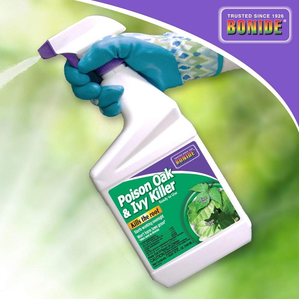 Bonide Poison Oak & Ivy Killer, 32 oz Ready-to-Use Spray for Home Gardening, Fast-Acting Formula Kills the Roots