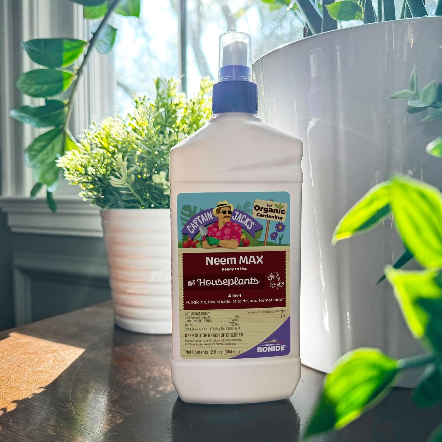 Bonide Captain Jack’s 12 oz Neem Max Ready-to-Use Spray for Houseplants Indoors(Ready-To-Use)