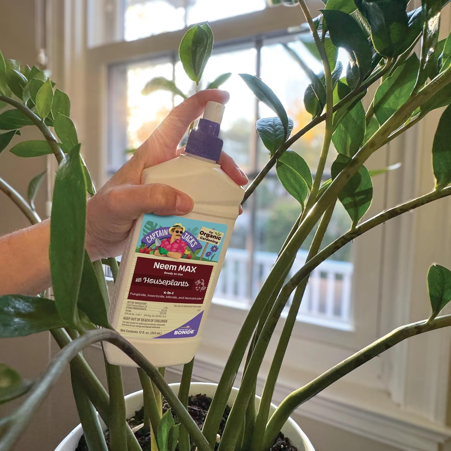 Bonide Captain Jack’s 12 oz Neem Max Ready-to-Use Spray for Houseplants Indoors(Ready-To-Use)