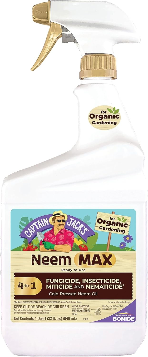 Bonide Captain Jack’s 12 oz Neem Max Ready-to-Use Spray for Houseplants Indoors(Ready-To-Use)