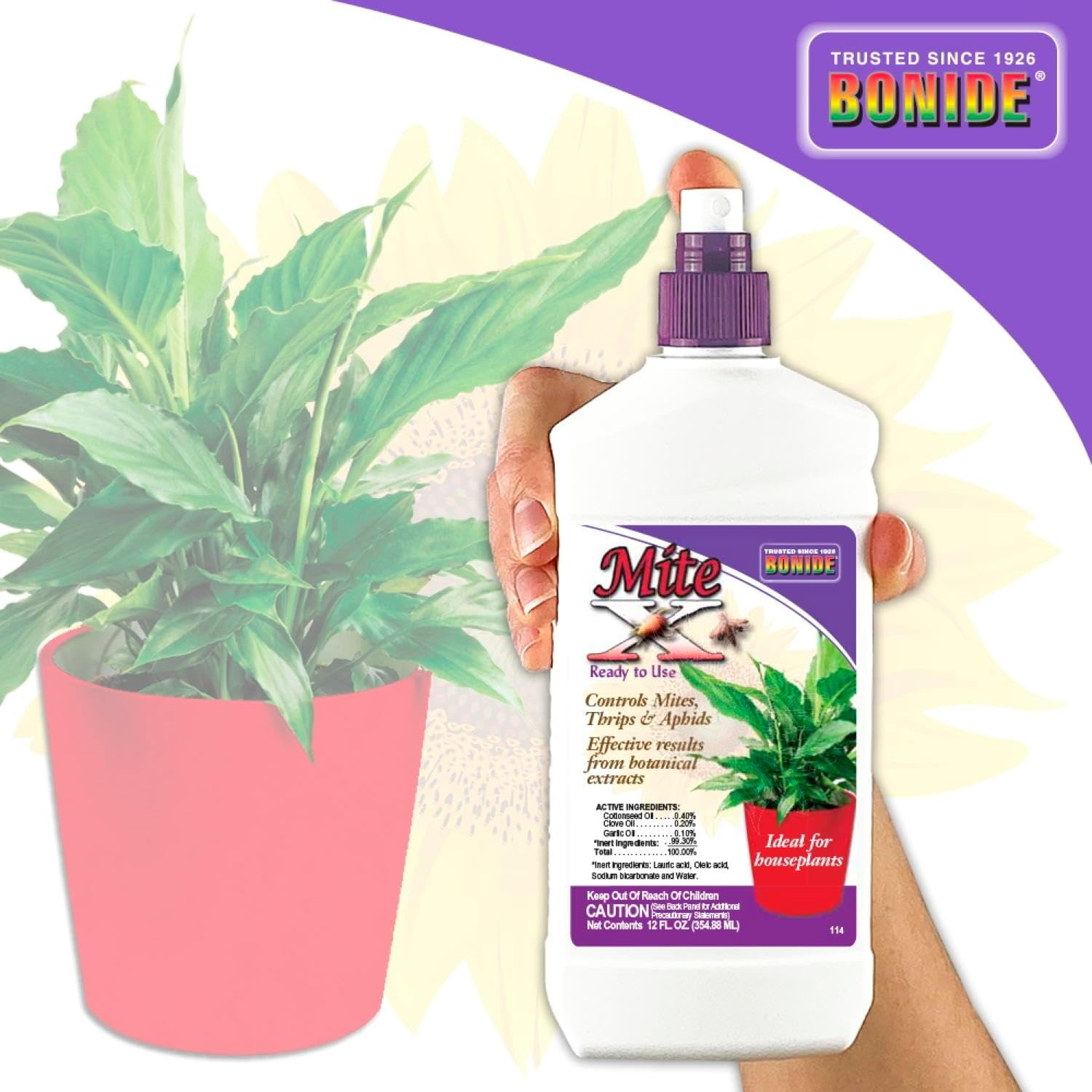 Bonide Captain Jack’s Mite-X for Houseplants, 12 oz Ready-to-Use Spray for Insect Control