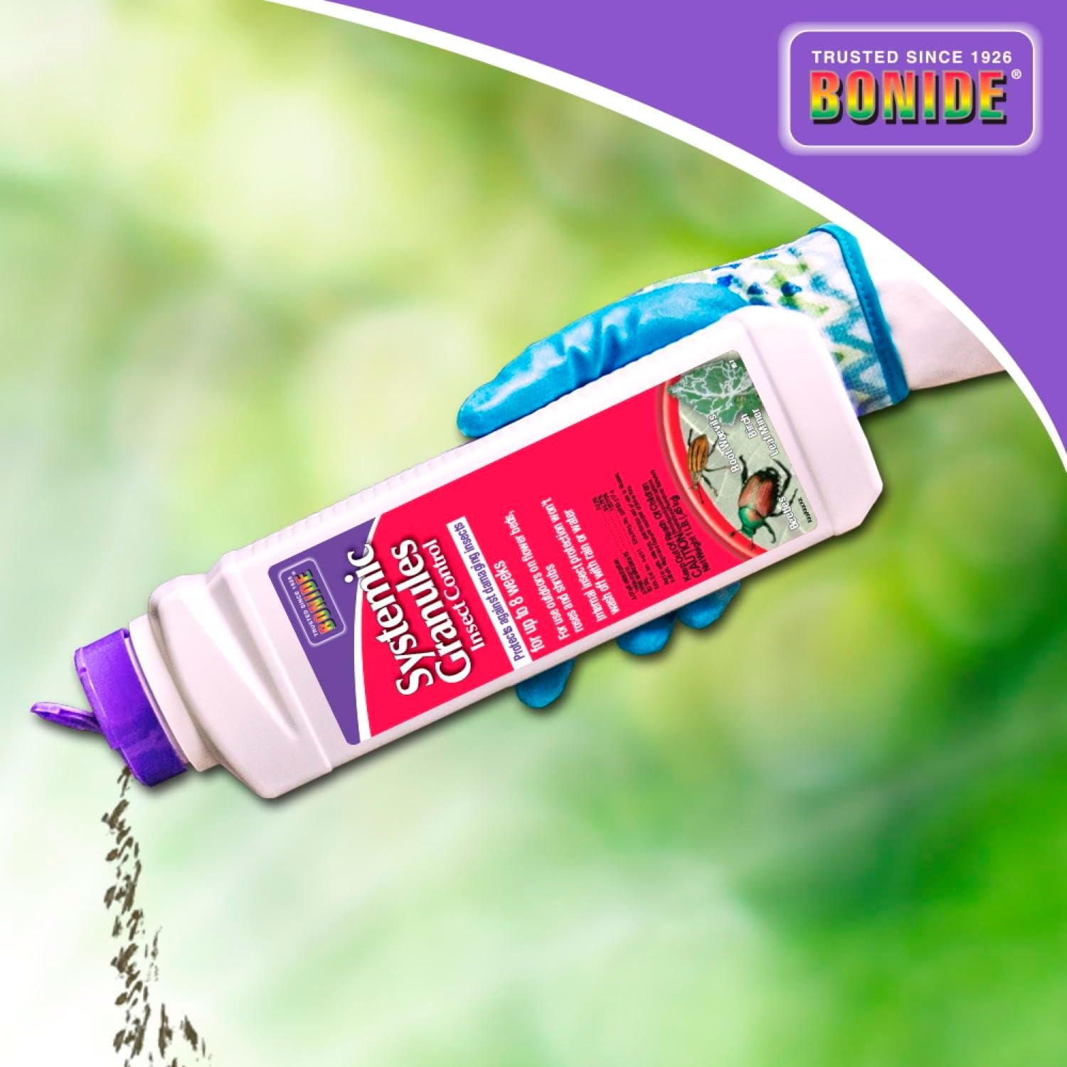Bonide Insect Control Systemic Granules, 4 lbs. Ready-to-Use Water Resistant Long Lasting Protection Outdoor Use(Granules)