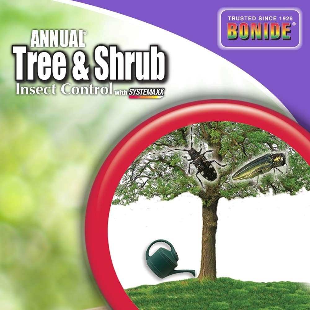Bonide Annual Tree & Shrub Insect Control with Systemaxx, 128 oz Concentrate, Year Long Protection and Insect Killer(Concentrate)