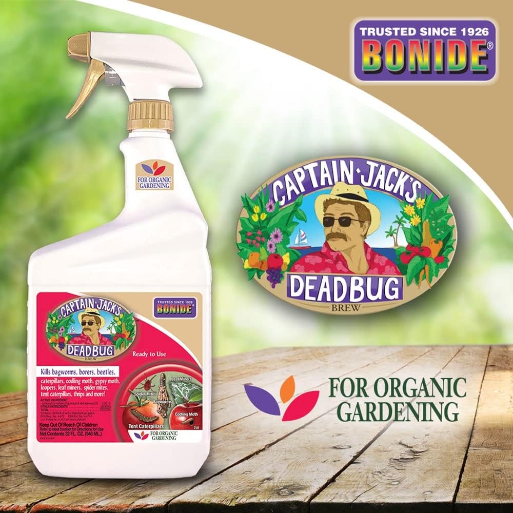 Bonide Captain Jack’s Deadbug Brew Ready-to-Use Spray, 32 oz Outdoor Insecticide and Mite Killer for Organic Gardening