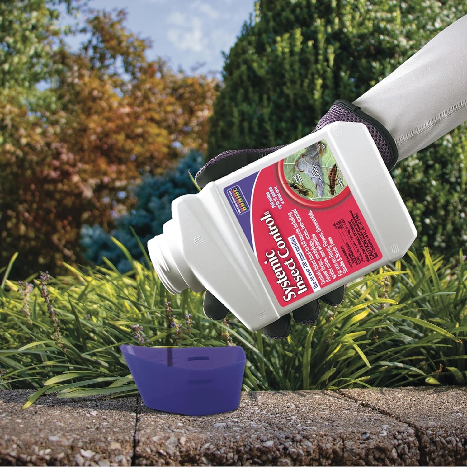 Bonide Systemic Insect Control, 16 oz Concentrate Long Lasting Insecticide for Outdoor Gardening, Makes 16 Gallons
