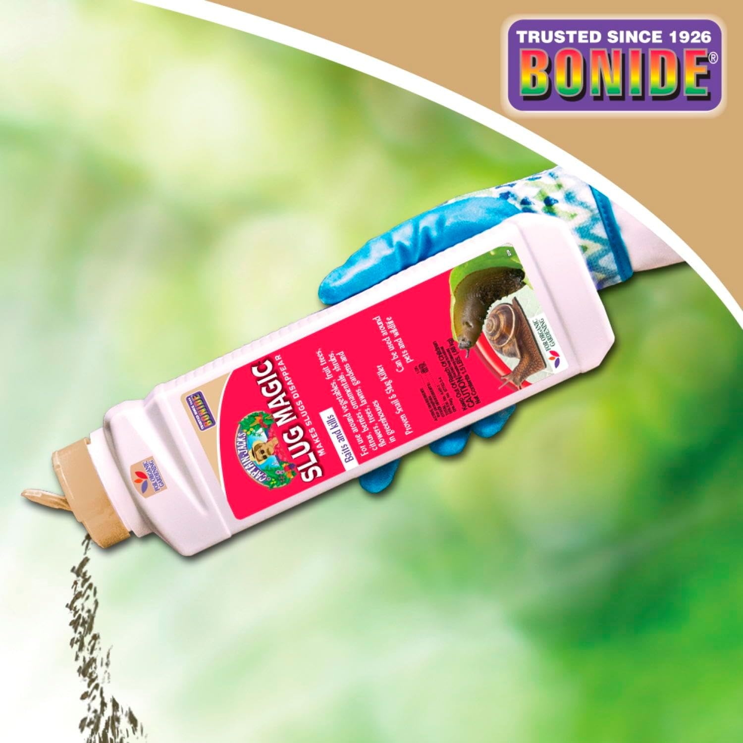 Bonide Captain Jack’s Slug Magic Granules, 24 oz Snail & Slug Killer, For Organic Gardening, Pet Safe Formula(Granules)