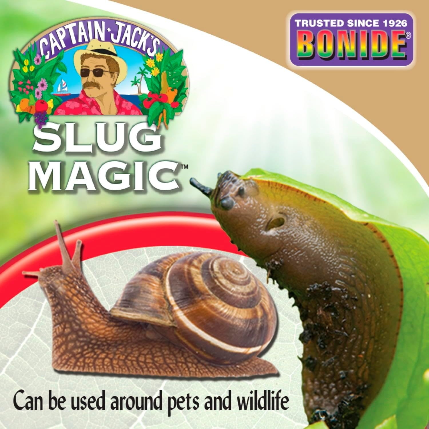 Bonide Captain Jack’s Slug Magic Granules, 24 oz Snail & Slug Killer, For Organic Gardening, Pet Safe Formula(Granules)