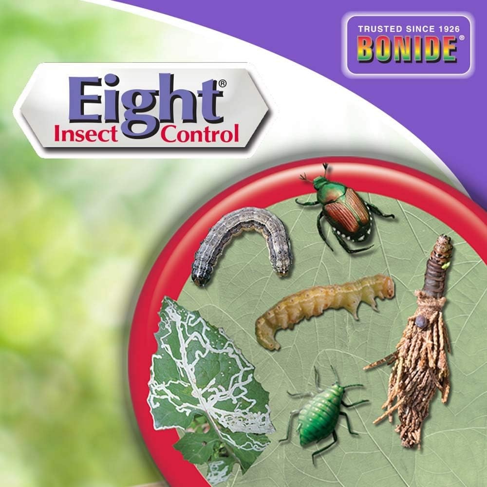Bonide Eight Insect Control Vegetable, Fruit & Flower, 16 oz Concentrate Long Lasting Insecticide for Beetles and More(Concentrate)