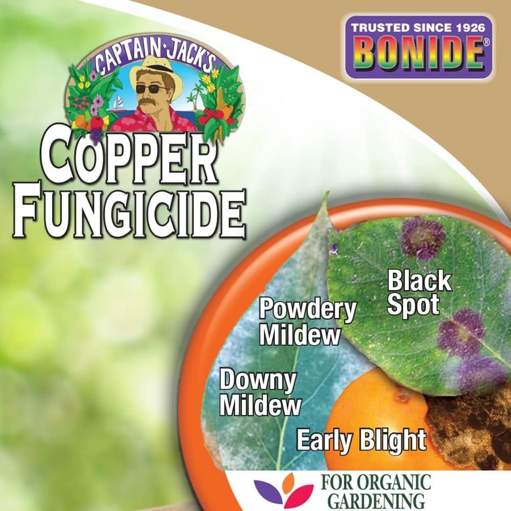 Bonide Captain Jack’s Copper Fungicide, 32 oz Ready-to-Use Spray for Organic Gardening, Controls Common Diseases(32 oz (Pack of 2))