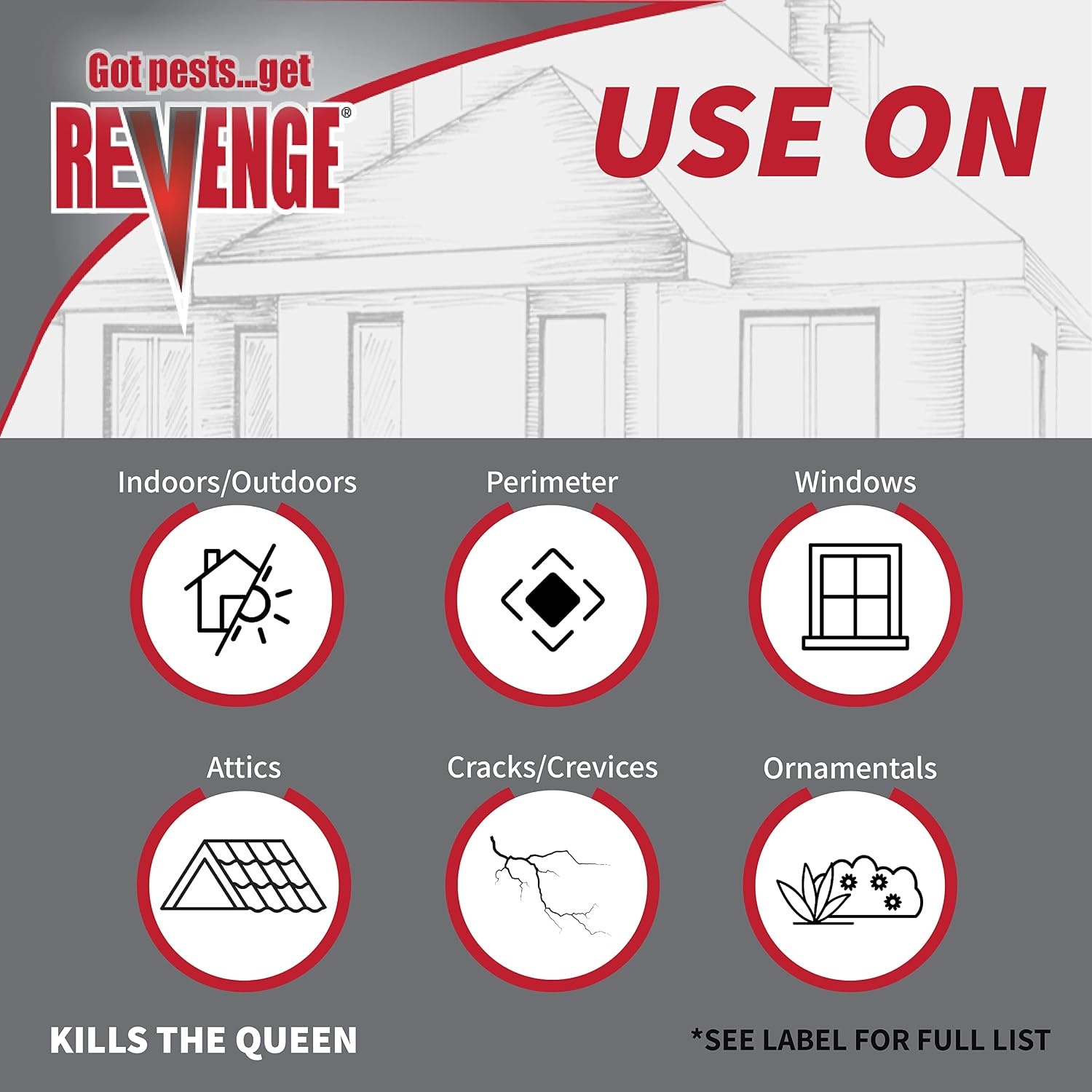 REVENGE Ant Killer Dust, 1 lb. Ready-to-Use Long Lasting and Waterproof Formula for Indoors & Outdoors, Perimeter Treatment