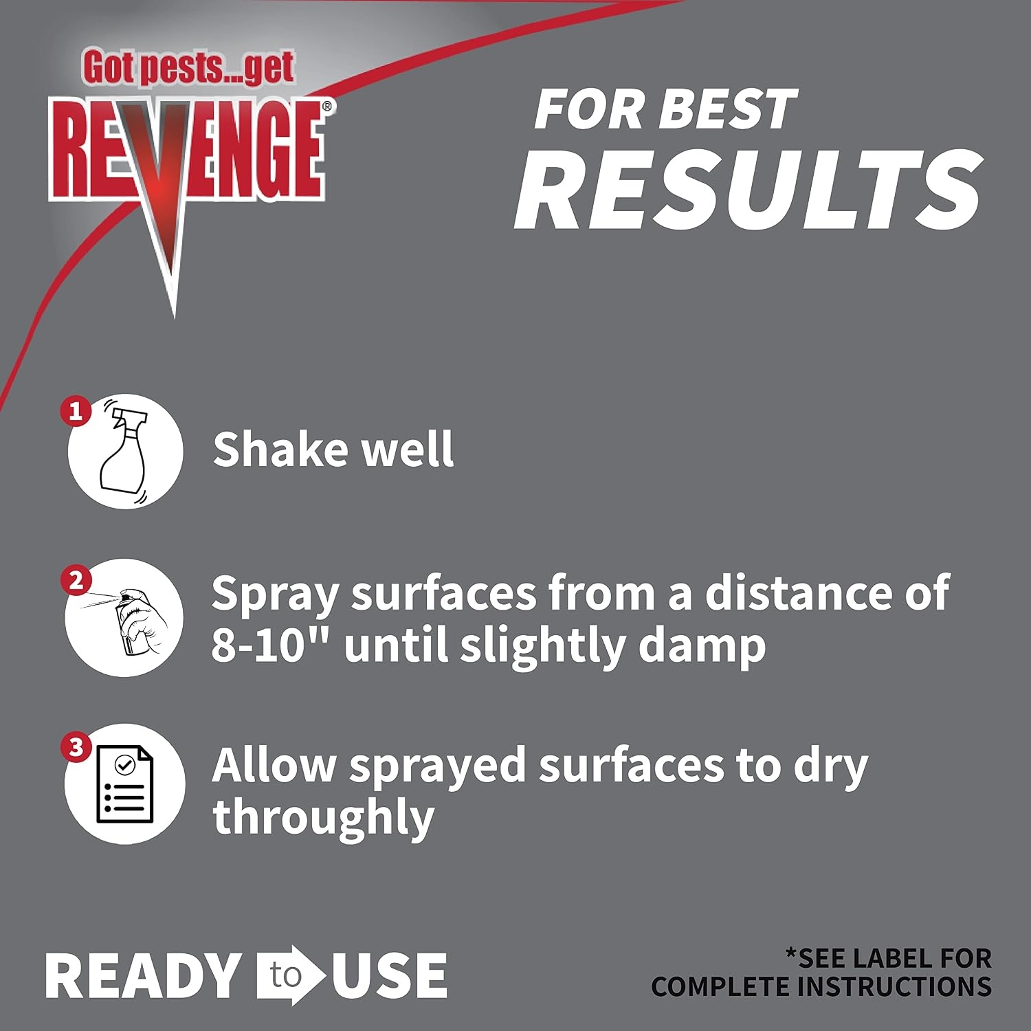 Bonide Revenge Dual Action Bed Bug Killer, 32 oz Ready-to-Use Spray(Ready-to-Use)