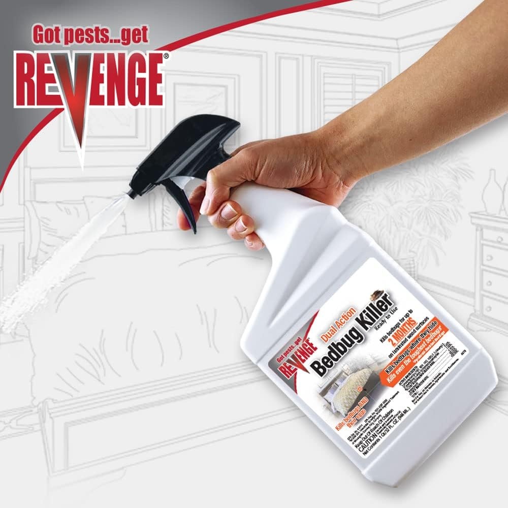 Bonide Revenge Dual Action Bed Bug Killer, 32 oz Ready-to-Use Spray(Ready-to-Use)