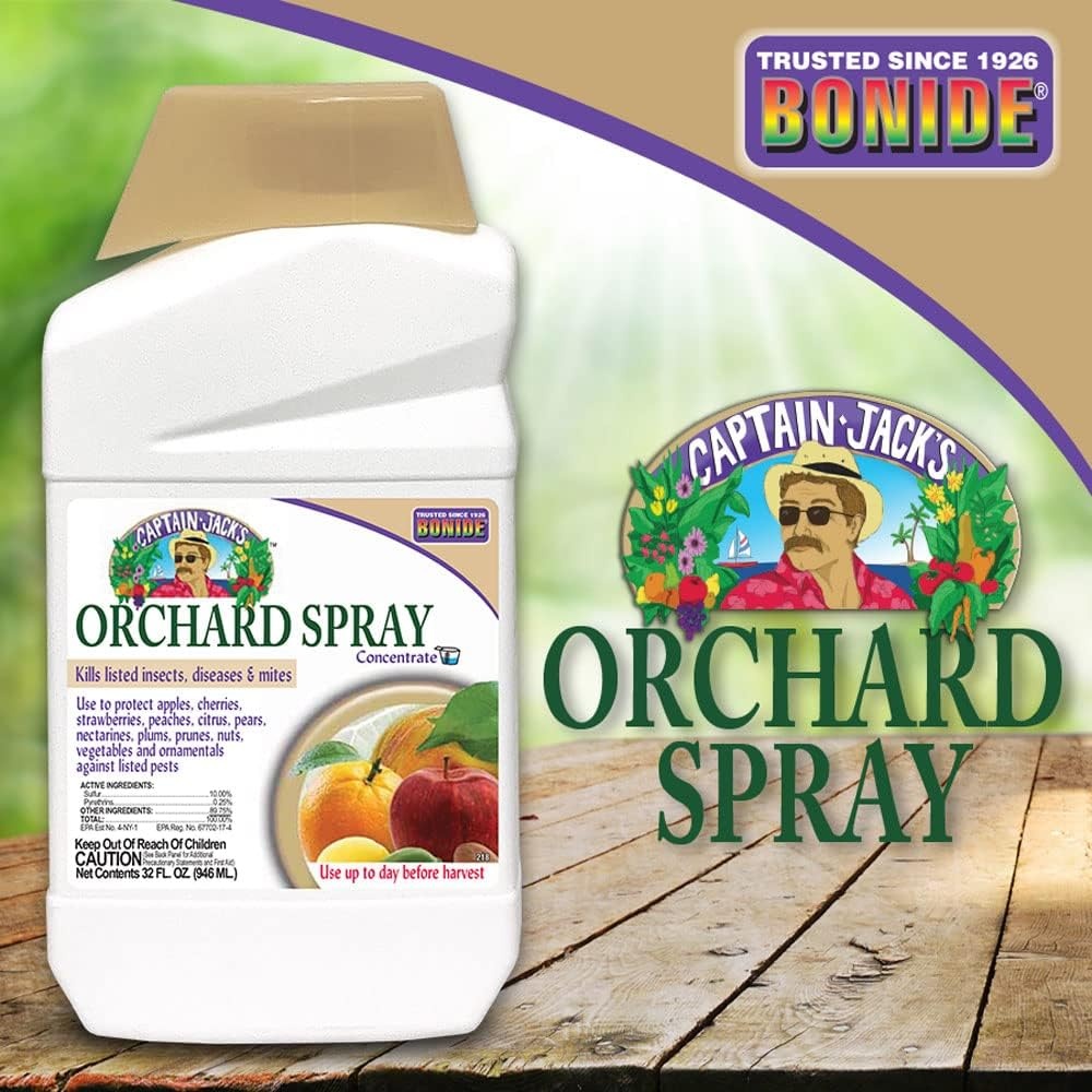 Bonide Captain Jack’s Citrus, Fruit & Nut Orchard Spray, 32 oz Concentrate, Multi-Purpose Fungicide, Insecticide and Miticide(32 oz)