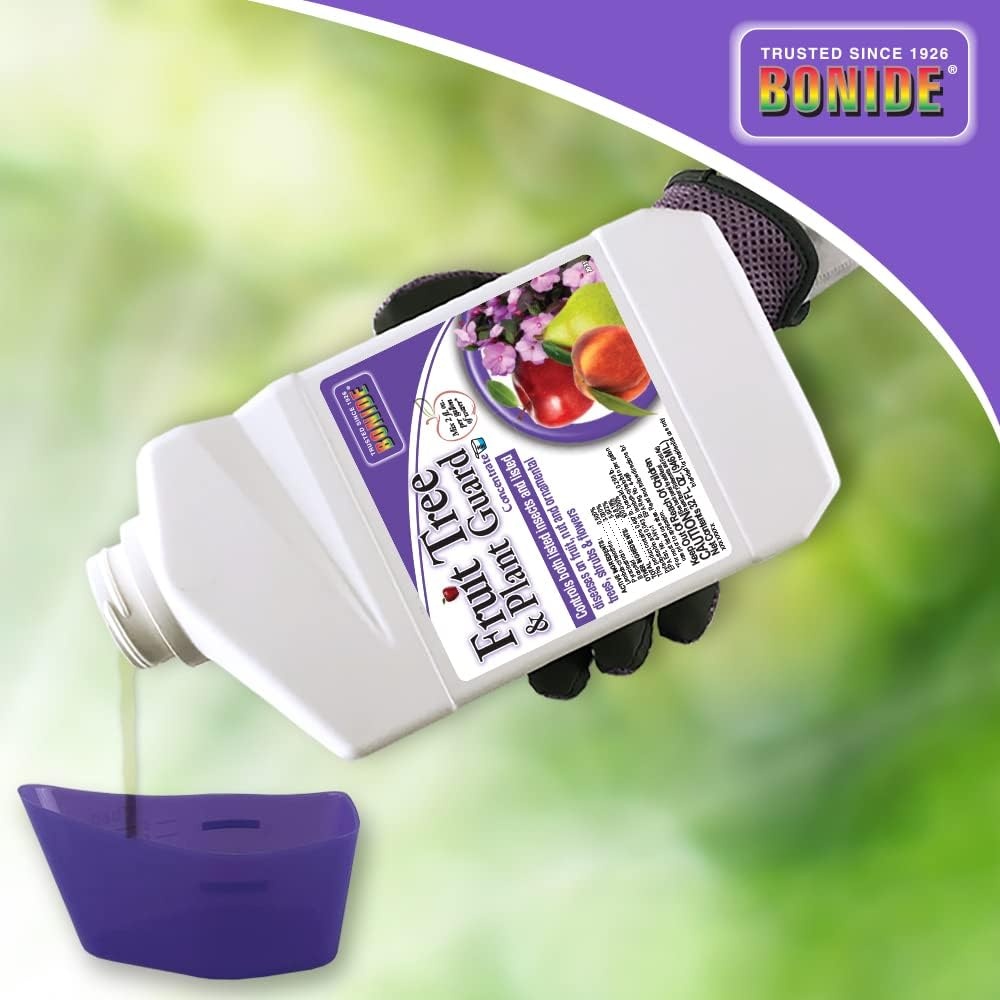 Bonide Fruit Tree & Plant Guard, 32 oz Concentrate, Multi-Purpose Fungicide, Insecticide and Miticide for Home Gardening(Concentrate)