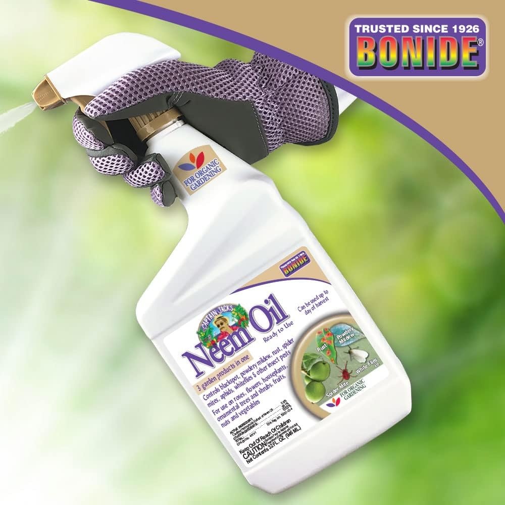Bonide Captain Jack’s Neem Oil, 128 oz Ready-to-Use, Multi-Purpose Fungicide, Insecticide and Miticide for Organic Gardening(Ready-to-Use)
