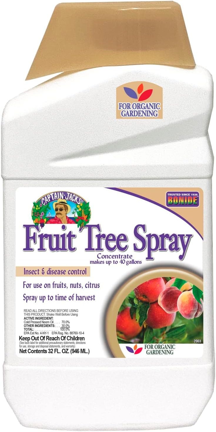 Bonide Captain Jack’s Fruit Tree Spray, 128 oz Concentrate, Insect & Disease Control Spray for Organic Gardening(Concentrate)