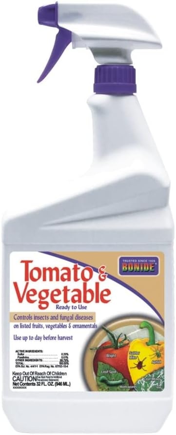Bonide Captain Jack’s Tomato & Vegetable Spray, 32 oz Ready-to-Use Spray, Insect & Disease Control for Organic Gardening(32 oz)