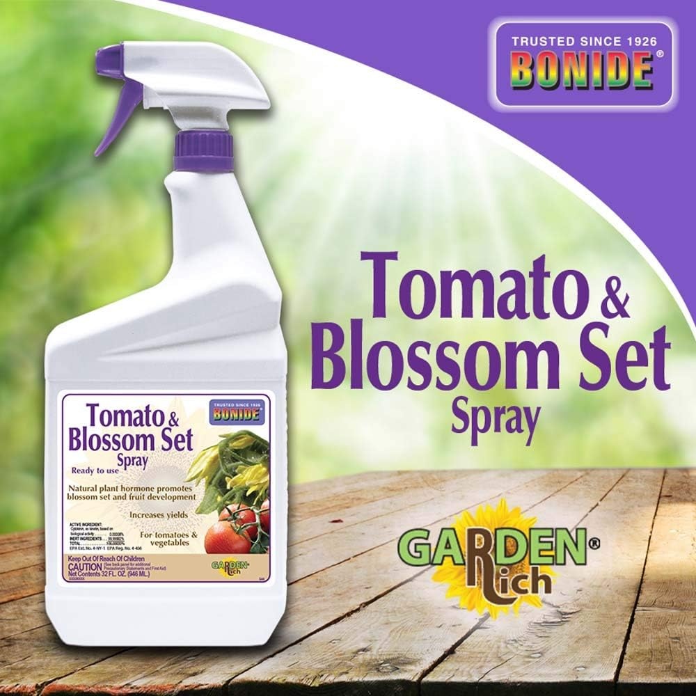 Bonide Tomato & Blossom Spray Set, 32 oz Ready-to-Use, Increases Harvest of Fruits & Vegetables in Home Garden(Spray)