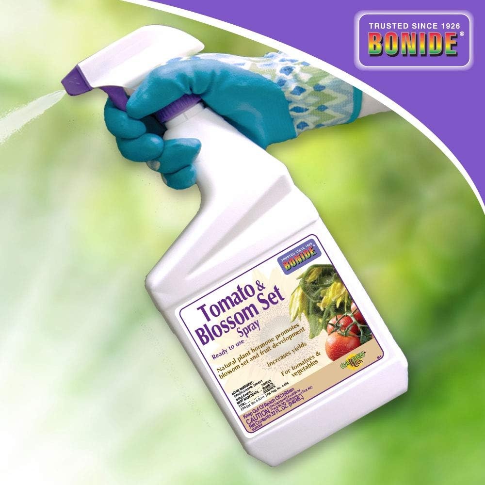 Bonide Tomato & Blossom Spray Set, 32 oz Ready-to-Use, Increases Harvest of Fruits & Vegetables in Home Garden(Spray)