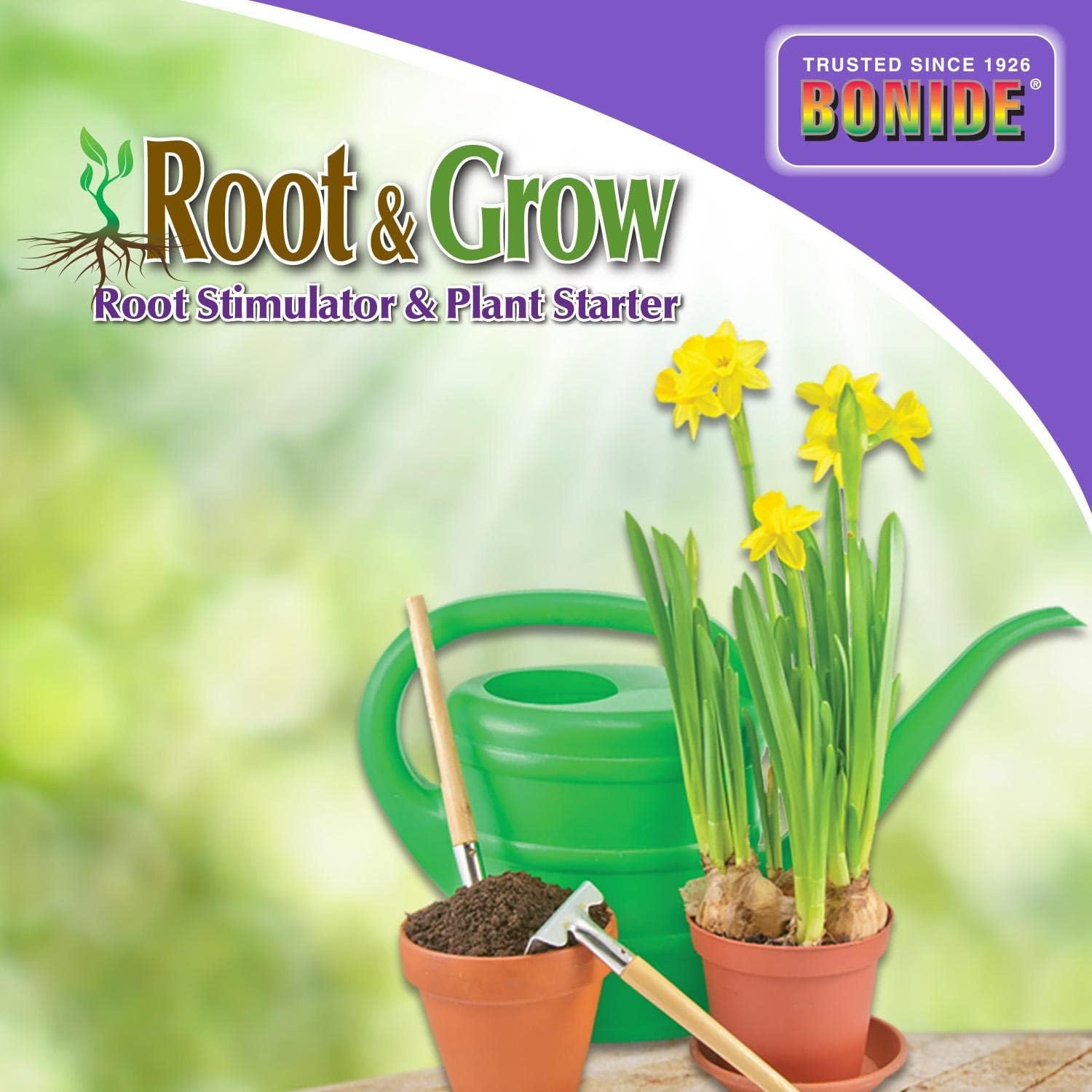 Bonide Garden Rich Root & Grow Root Stimulator & Plant Starter, 32 oz Concentrate 4-10-3 Fertilizer for Transplanting(Concentrate)