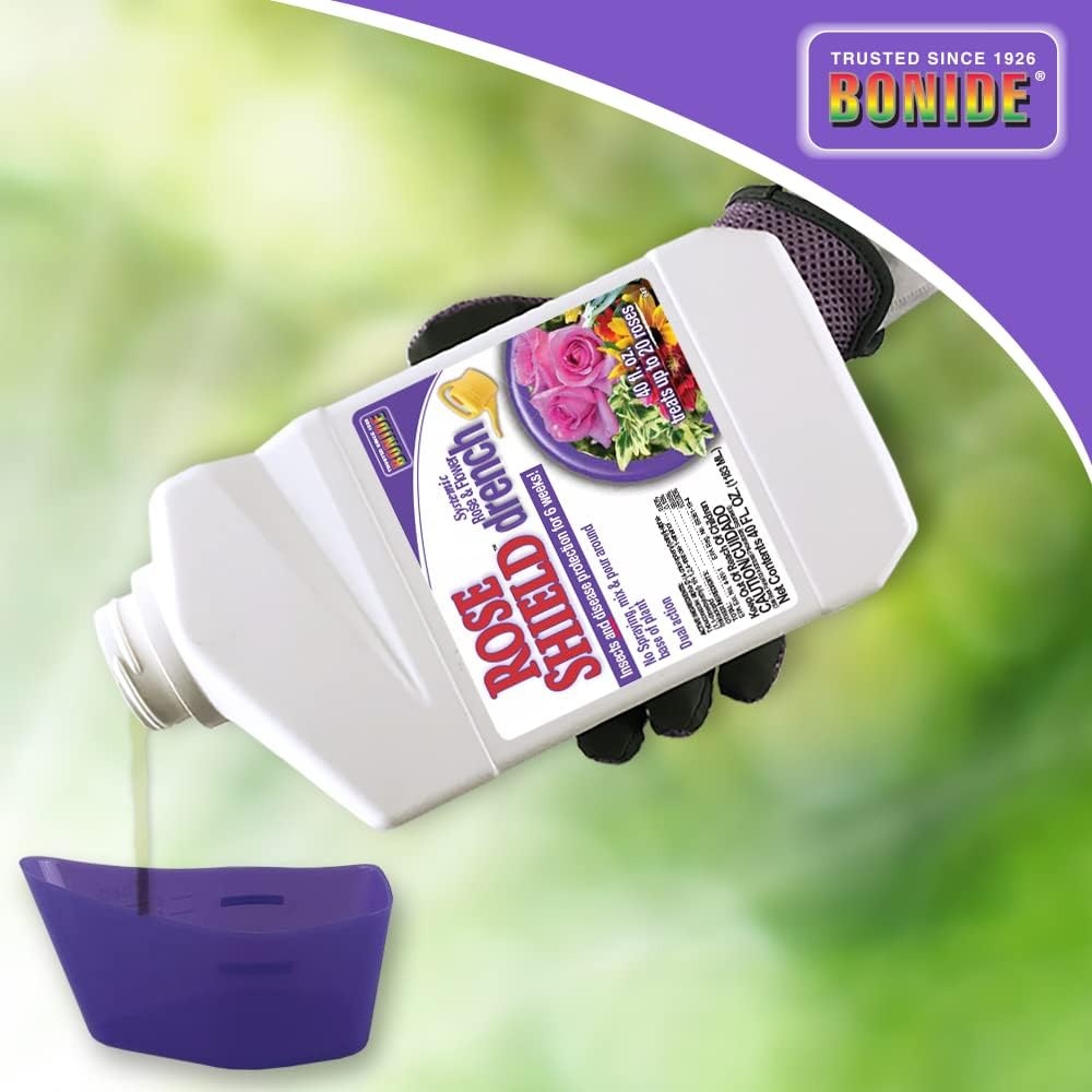 Bonide Rose Shield Systemic Rose & Flower Drench, 40 oz Ready-to-Use Long Lasting Disease & Insect Protection