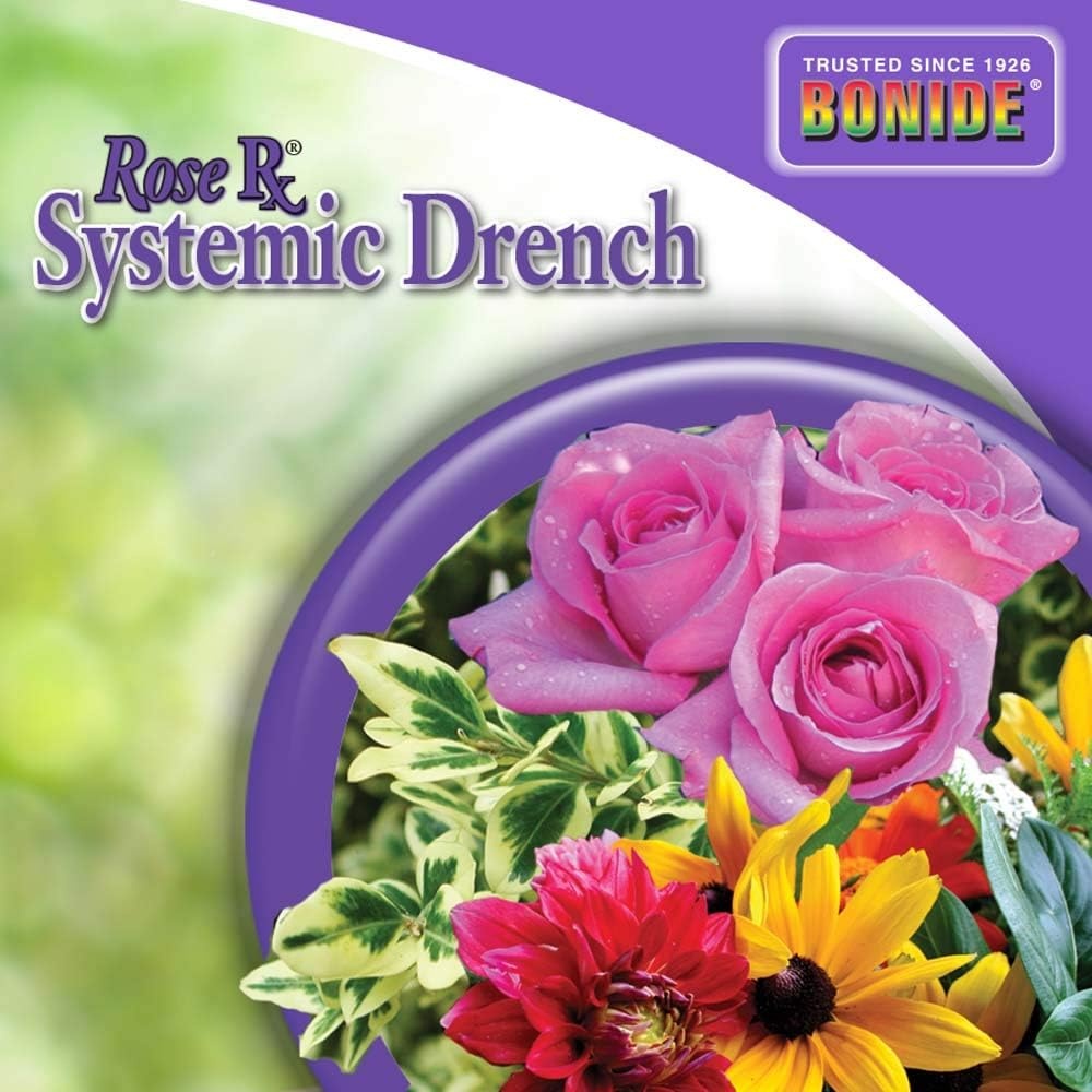 Bonide Rose Rx Systemic Drench, 32 oz Concentrate, Garden Insect & Disease Prevention for Roses, Flowers and Ornamentals(32 oz)
