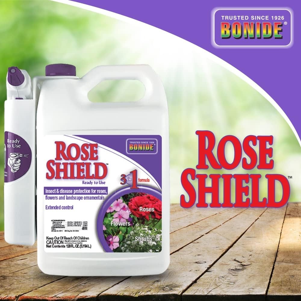 Bonide Rose Shield Spray, 128 oz Ready-to-Use, Insect and Disease Protection for Roses, Flowers and Ornamentals