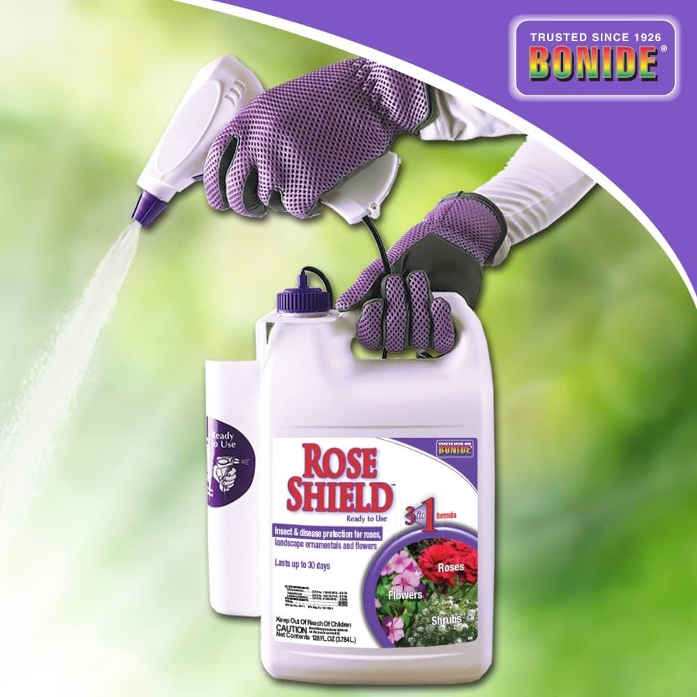 Bonide Rose Shield Spray, 128 oz Ready-to-Use, Insect and Disease Protection for Roses, Flowers and Ornamentals